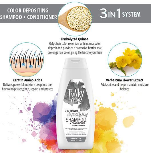 3-in-1 Color Depositing Shampoo + Conditioner - Diamondista - Image 3
